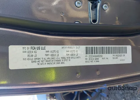 2017 Dodge Charger Sxt Rwd from USA, damaged, VIN 2C3CDXHG0HH652561